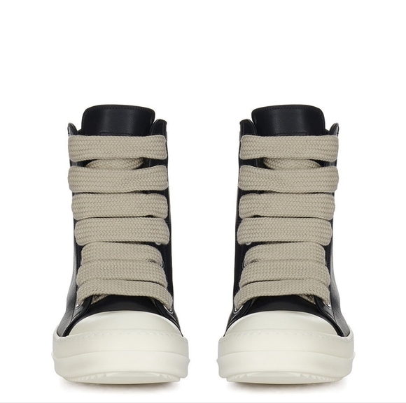 Rick Owens Ramones High Top Black Leather Side Zip EU 39 US 8 Womens - Picture 4 of 6